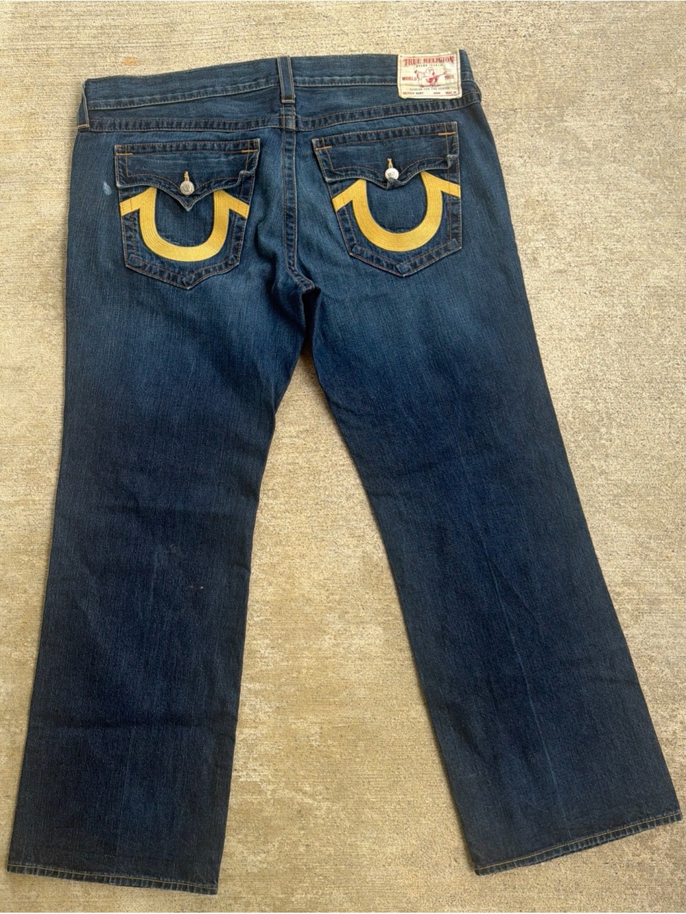 Vintage True Religion Ricky  Jeans Men’s 42 X 34Thick Stitch USA